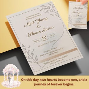 Minimale Hochzeitseinladung Vorlage | Moderne Hochzeitseinladung | Elegante Hochzeitskarte PDF