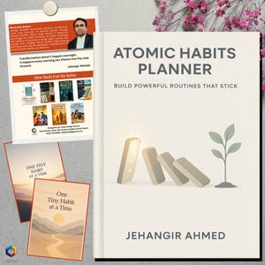 Atomic Habits Planner | Daily Habit Tracker Journal | Routine Builder Workbook | Printable Productivity Planner PDF