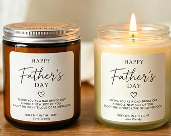 Vela aromática para el primer Día del Padre, regalo para papá primerizo, regalo personalizado para papá primerizo, regalos de recuerdo para el futuro papá, regalos para él.