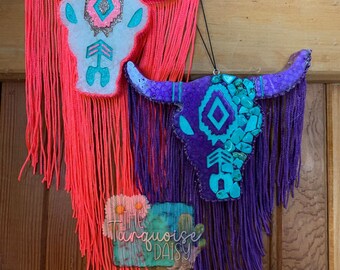 Aztec bull skull freshie