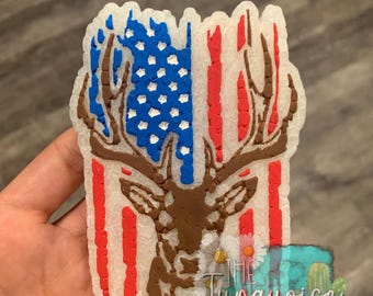 American Flag with Buck freshie