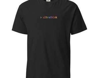Ultrathink-T-shirt: AI-nerdcadeau voor ontwikkelaars, snelle ingenieurs en techneuten