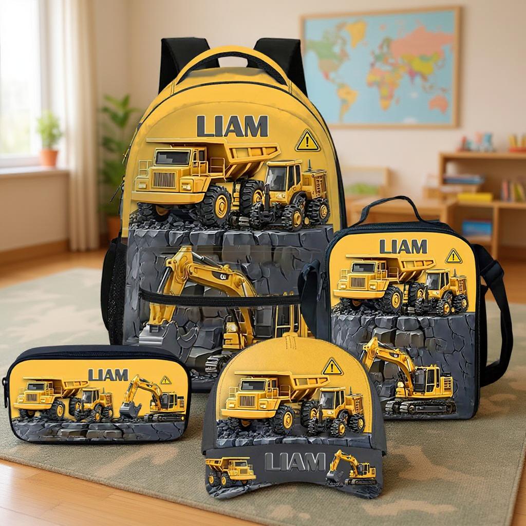 Construction Backpack LOIDOU Toddler Backpack For Boys - 15 Inch ...