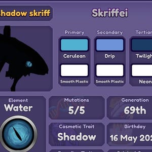 Shadow Skriffei Dragon Adventures Roblox