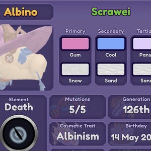 FM Scrawei Albino Dragon – Dragon Adventures Roblox