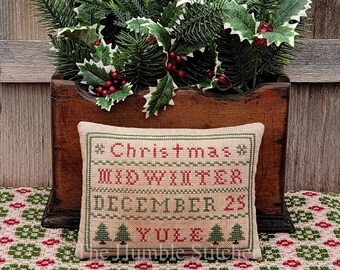 Christmas Sampler...Primitive PAPER Cross Stitch Pattern By The Humble Stitcher