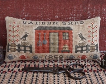 Garden Shed...Primitive PDF Cross Stitch Pattern By The Humble Stitcher