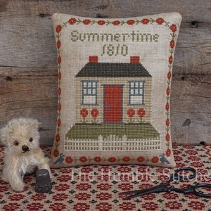 Summertime Cottage...Primitive PDF Cross Stitch Pattern By The Humble Stitcher