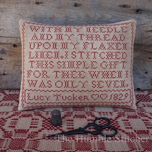 Lucy Tucker's Gift...Primitive PDF Cross Stitch Pattern By The Humble Stitcher