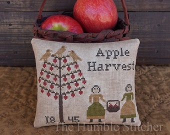 Apple Harvest...Primitive PDF Cross Stitch Pattern By The Humble Stitcher