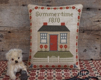 Summertime Cottage...Primitive PDF Cross Stitch Pattern By The Humble Stitcher