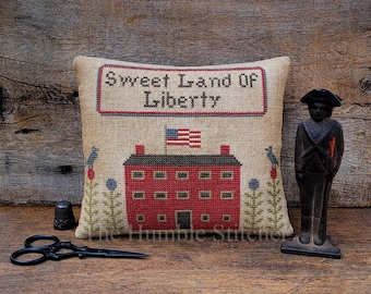 Sweet Land Of Liberty...Primitive PDF Cross Stitch Pattern By The Humble Stitcher