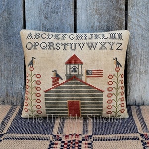 Schoolhouse Sampler...Primitive PDF Cross Stitch Pattern By The Humble Stitcher