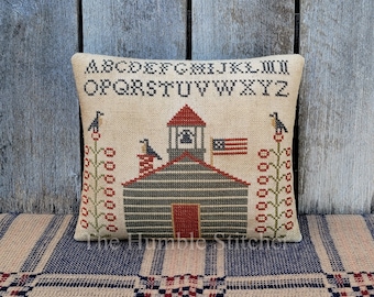 Schoolhouse Sampler...Primitive PDF Cross Stitch Pattern By The Humble Stitcher