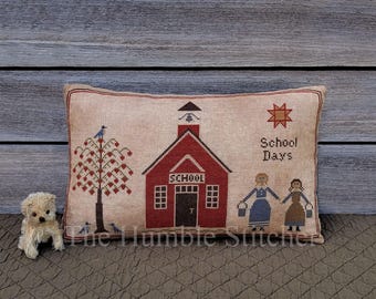 Little Prairie Schoolhouse...Primitive PDF Cross Stitch Pattern By The Humble Stitcher