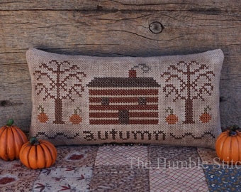 Autumn Pinkeep,,,Primitive PDF Cross Stitch Pattern By The Humble Stitcher