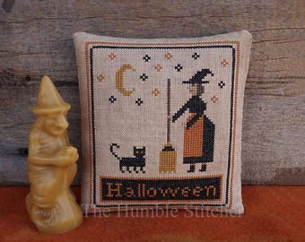 Moonlit Halloween...Primitive PDF Cross Stitch Pattern By The Humble Stitcher