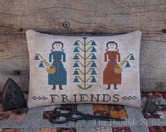 Friends...Primitive PDF Cross Stitch Pattern By The Humble Stitcher