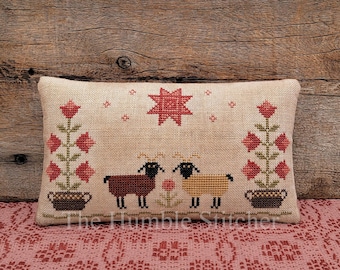 Goats In The Garden...Primitive PDF Cross Stitch Pattern By The Humble Stitcher