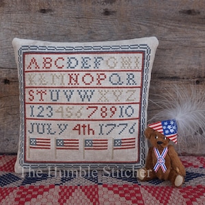 Vierter Juli Sampler ...Primitive PDF Kreuzstichmuster von The Humble Stitcher