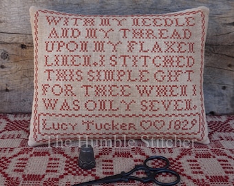 Lucy Tucker's Gift...Primitive PAPER Cross Stitch Pattern By The Humble Stitcher