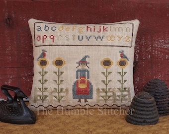 Sunflower Days...Primitive PDF Cross Stitch Pattern By The Humble Stitcher