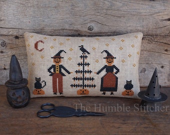 Merry Halloween...Primitive PAPER Cross Stitch Pattern By The Humble Stitcher