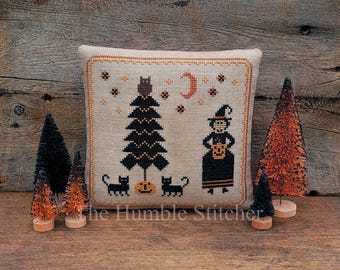 The Halloween Tree...Primitive PAPER Cross Stitch Pattern By The Humble Stitcher