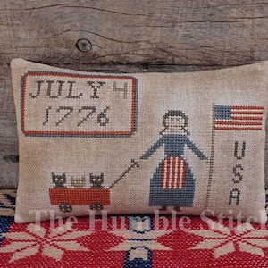 Happy Birthday USA...Primitive PDF Cross Stitch Pattern By The Humble Stitcher