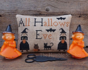 All Hallows' Eve...Primitive PAPER Cross Stitch Pattern By The Humble Stitcher