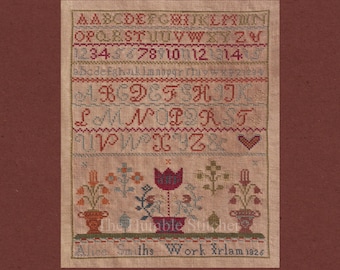 Alice Smith Reproduction Sampler...Reproduction PDF Cross Stitch Pattern Of The 1826 Antique