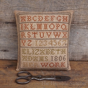 Elizabeth Adams Marking Sampler...Primitive PDF Cross Stitch Pattern By The Humble Stitcher