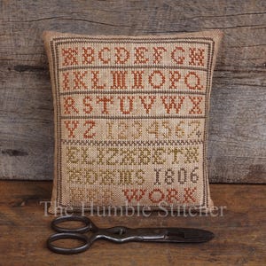 Elizabeth Adams Marking Sampler...Primitive PDF Cross Stitch Pattern By The Humble Stitcher