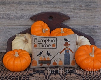 Pumpkin Time...Primitive PAPER Cross Stitch Pattern By The Humble Stitcher