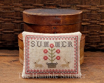 Summer Bouquet...Primitive PDF Cross Stitch Pattern By The Humble Stitcher