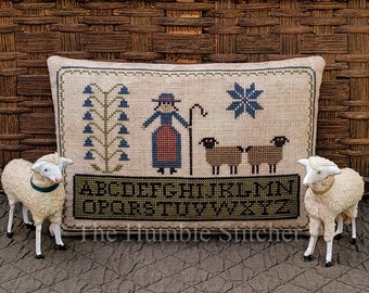 Day In The Meadow...Primitive PDF Cross Stitch Pattern By The Humble Stitcher
