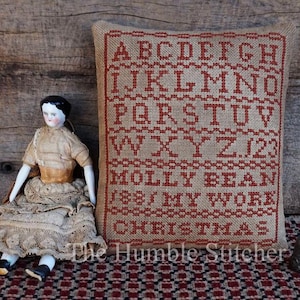 Molly Bean Christmas Sampler...Primitive PDF Cross Stitch Pattern By The Humble Stitcher