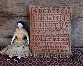 Molly Bean Christmas Sampler...Primitive PDF Cross Stitch Pattern By The Humble Stitcher