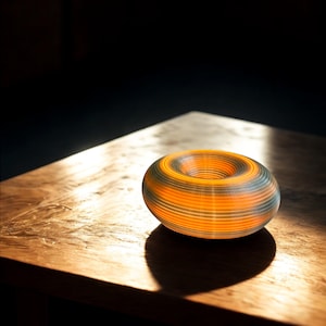 Donut Lamp – Aesthetic Table Light for Cozy Home Decor | Minimalist Handmade Lamp Bedroom Gift, Desk Light, Wall Lamp, Plug-In Light