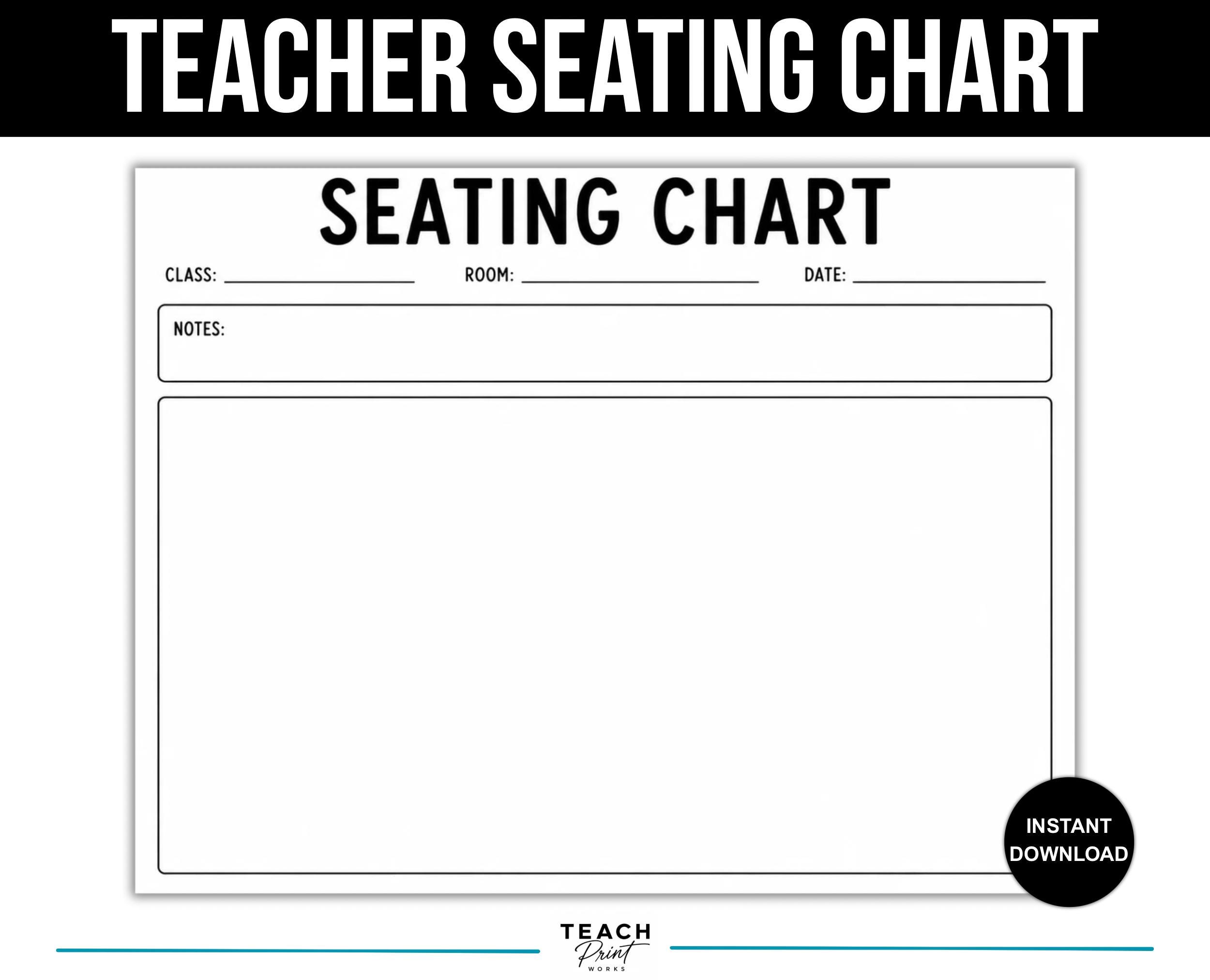 Seating Chart Template Classroom Management