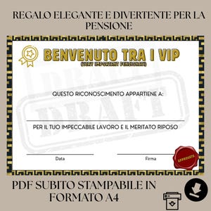 Parchemin de retraite PDF | Cadeau de retraite imprimable | Certificat numérique A4