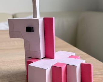 Unicorn Floatie Papercraft Template | PDF File for A4 or A3 | 3D Paper Model | DIY Printable Craft for Kids & Adults | Papercraft Home Decor