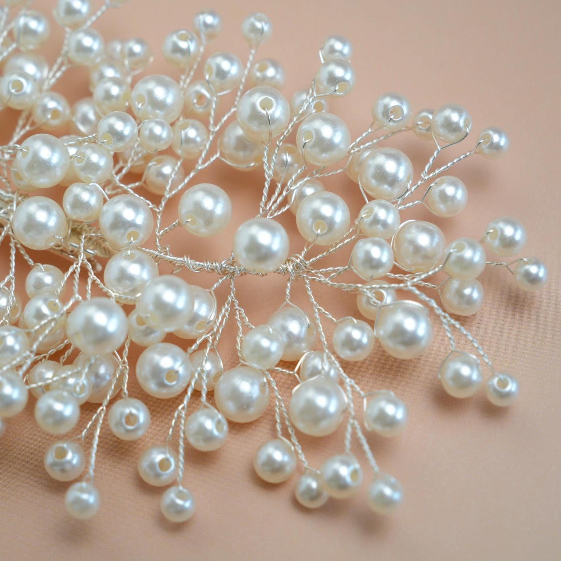 Handmade Faux Pearl Hair Clip ❤️1sets Pearl Hair Claw - Etsy main image 4