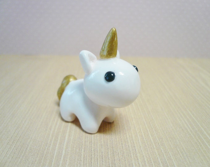 Unicorn Handmade Figurine Clay Miniature Unicorns Totem Etsy