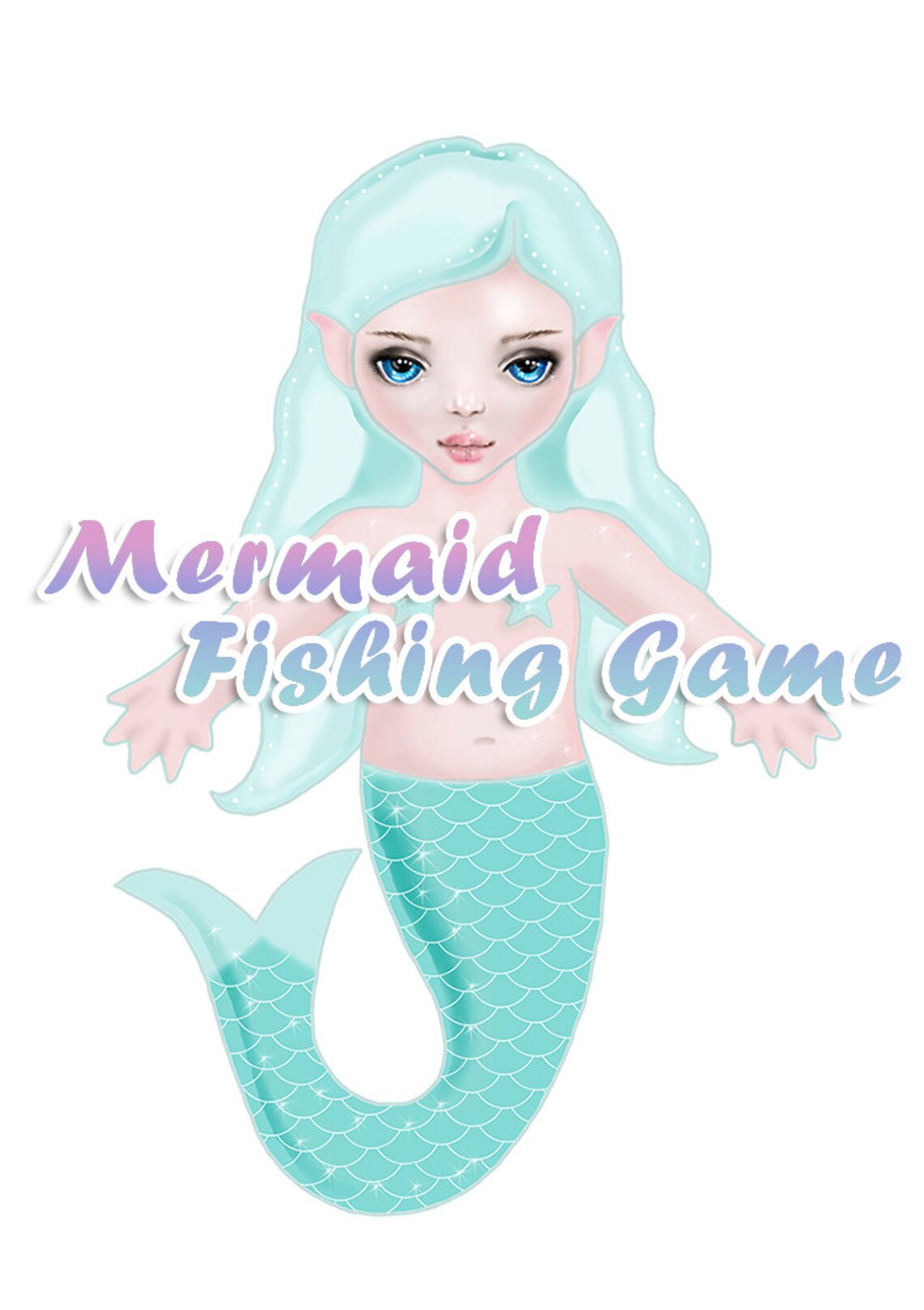 PRINTABLE Mermaid Fishing Game DIY Birthday Party Game | Etsy