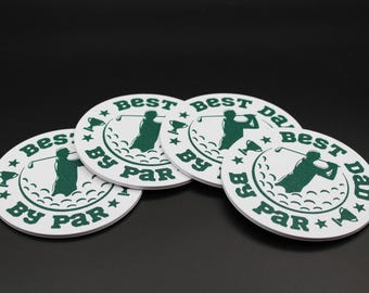 Father’s Day “Best Dad by Par” Coaster Set