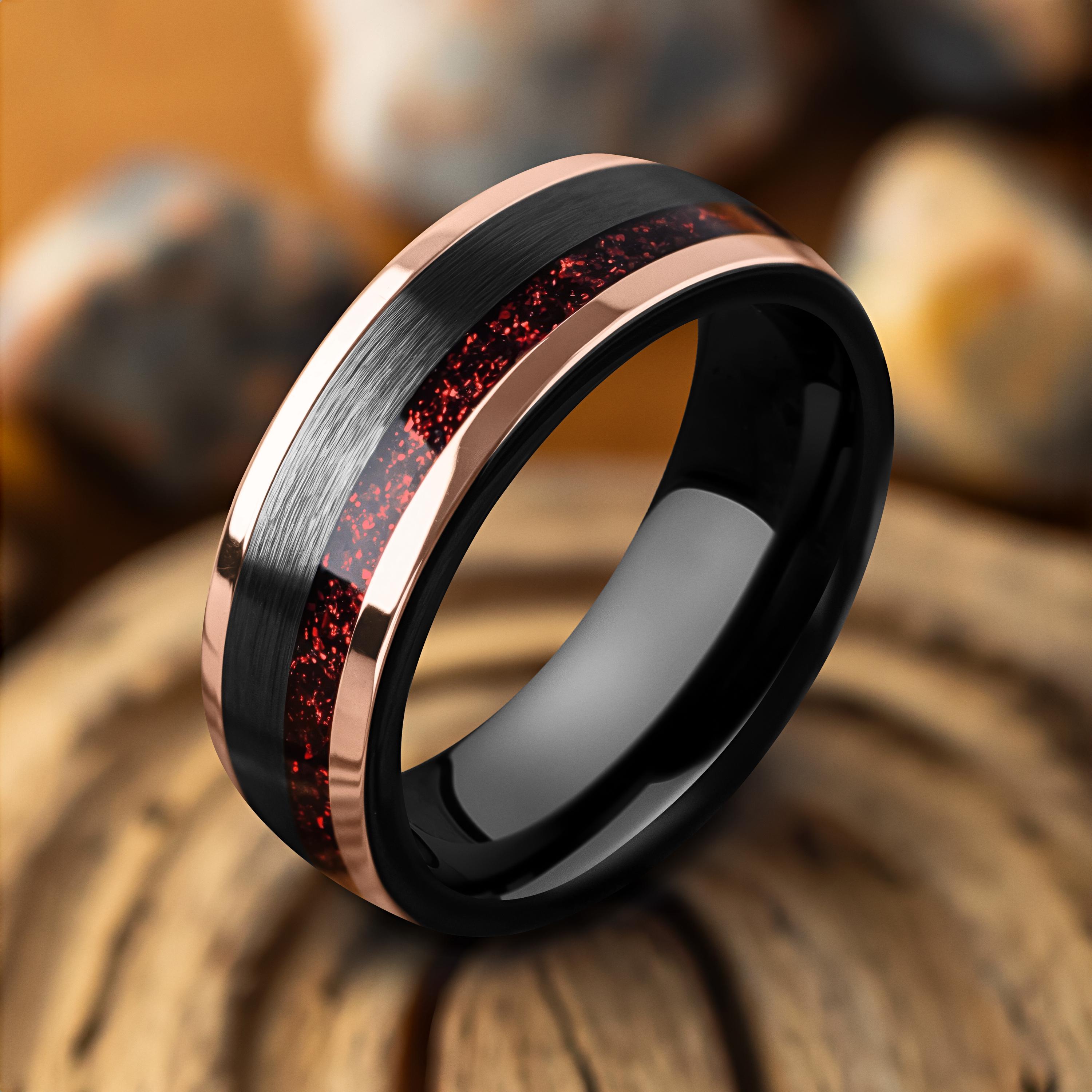 h'eres YANTORAS MIX RING (MIX) 17号　最終値下げ Wedding Ring Sets His and Hers Black and Red - Etsy