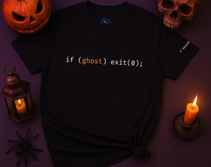 If You See Ghost – Exit | Logic Tee for Developers | Debug Your Day | Halloween Coding Shirt