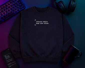 Refactor Habits | Moletom para Desenvolvimento Pessoal | Camiseta com Mentalidade Tecnológica