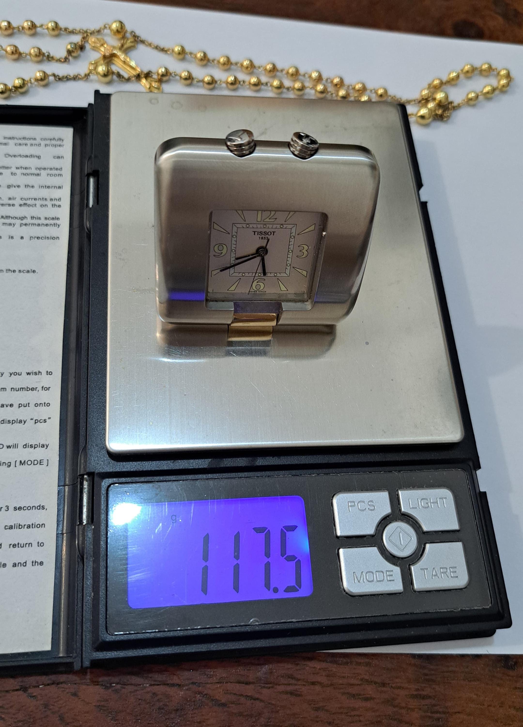 Vintage Swiss Made Tissot Table Clock - Silver and Gold Colour - Etsy